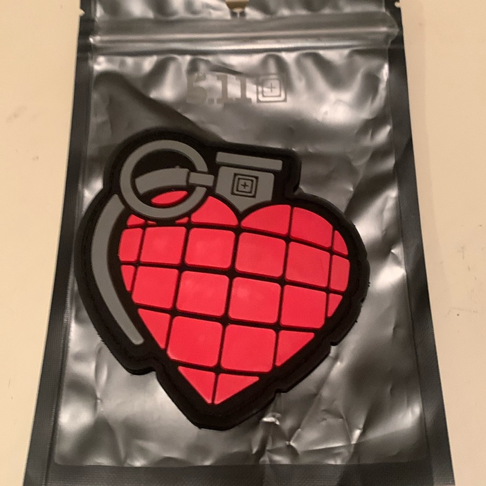 Heart Valentine’s grenade patch